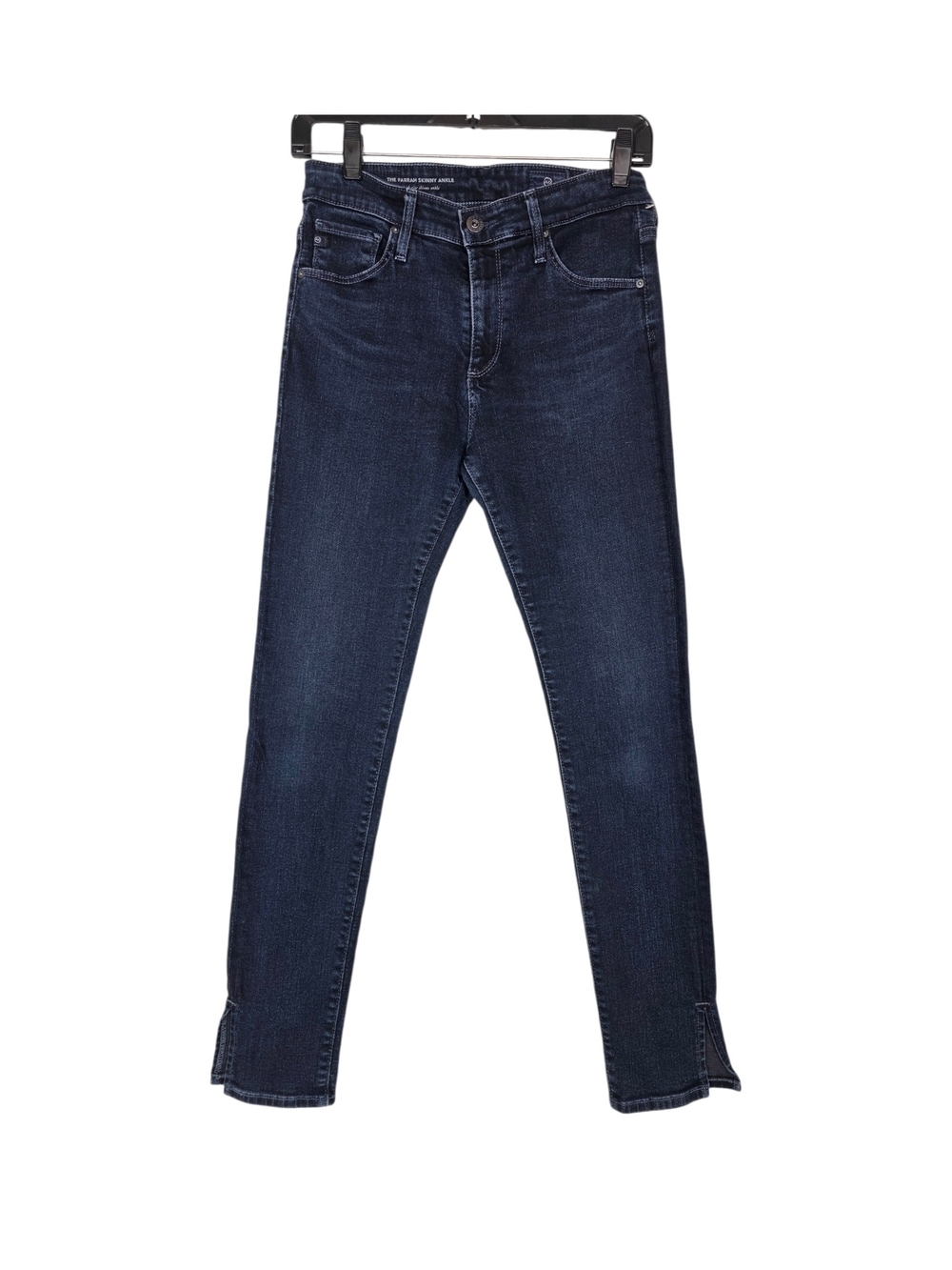 AG Adriano Goldschmied The Farrah High Rise Skinny Ankle Jeans with side slit